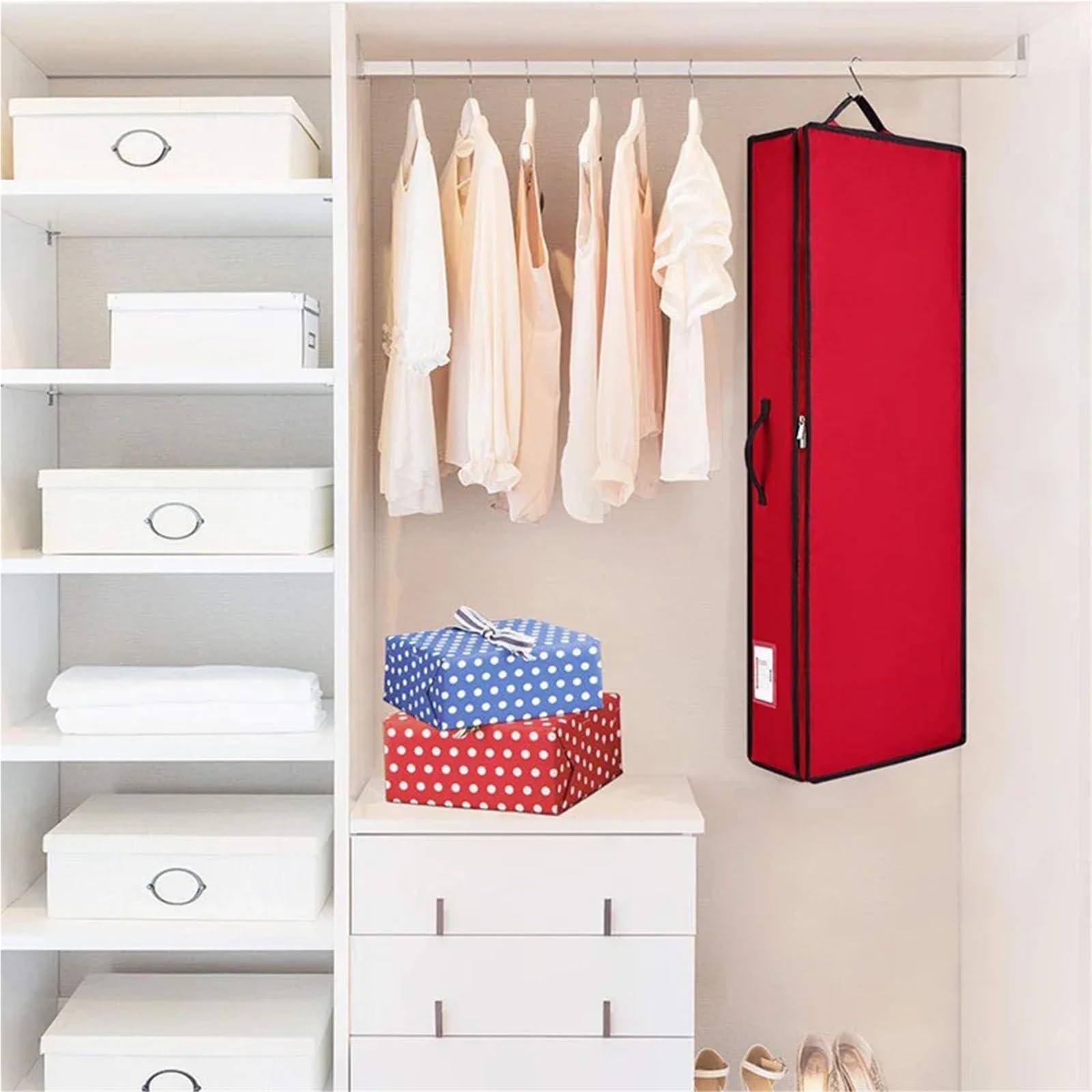 Geschenkpapier Aufbewahrung Aufbewahrungstasche for Geschenkpapier, wasserdicht, Geschenkpapier-Organizer-Tasche, große Kapazität, Behälterbox for Verpackungsmaterial