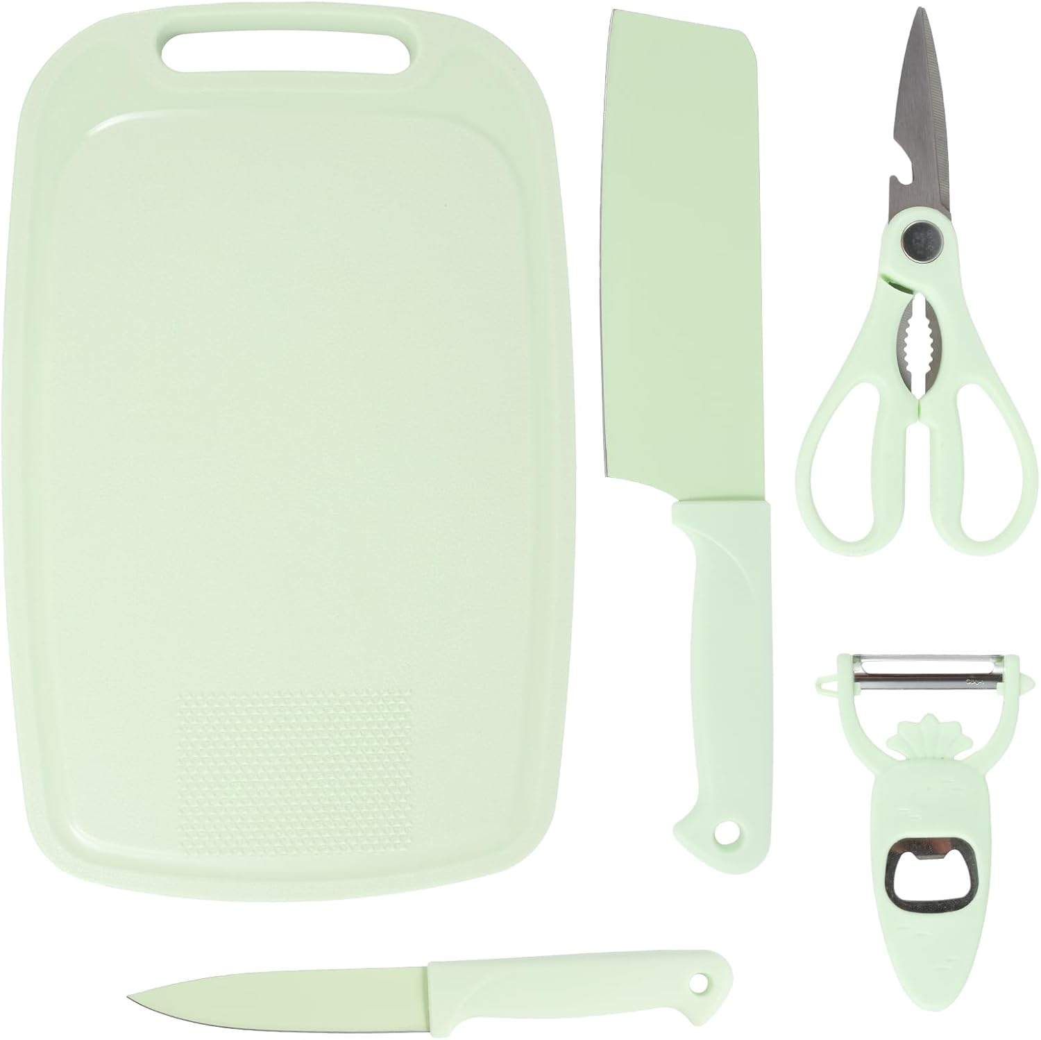 Set Cuchillos Cocina 5 Piezas Acero Inoxidable con Bloq