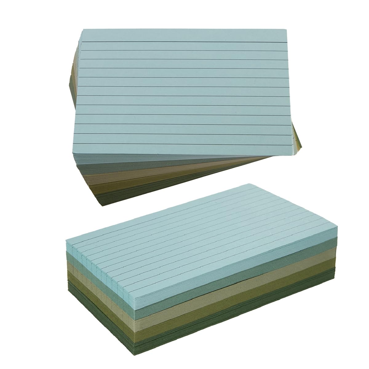 100 Sheets 3x5 Colored Ruled Note Cards Index Cards, 5 Green