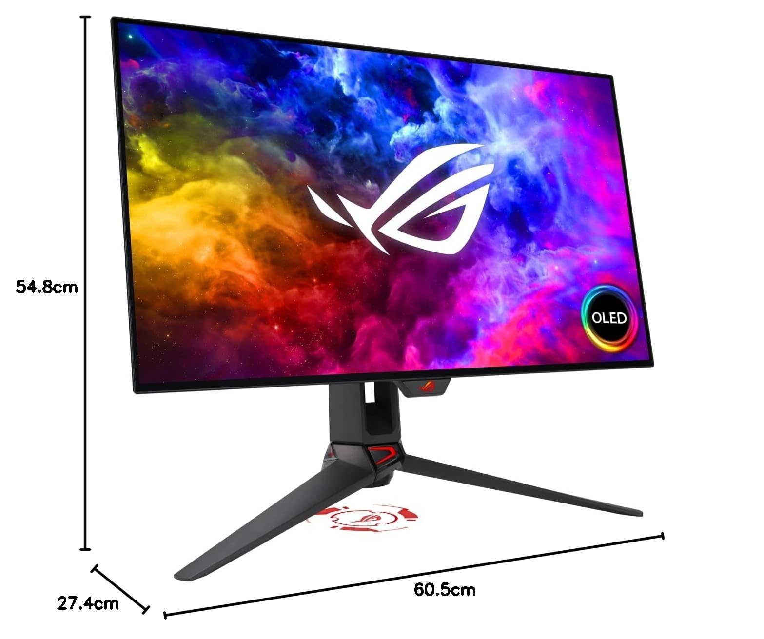 ASUS ROG Swift OLED PG27AQDM –Moniteur Gaming 27" (26,5 Pouces Visibles), 1440p, 240 Hz, réponse 0,03 ms, G-Sync, antireflet, dissipateur Thermique personnalisé, 99% DCI-P3, DisplayWidget Center