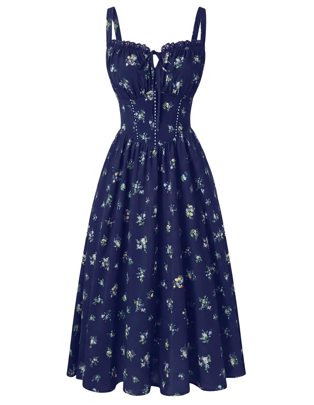 Scarlet Darkness Women 2026 Floral Corset Dress Summer Milkmaid Sundress