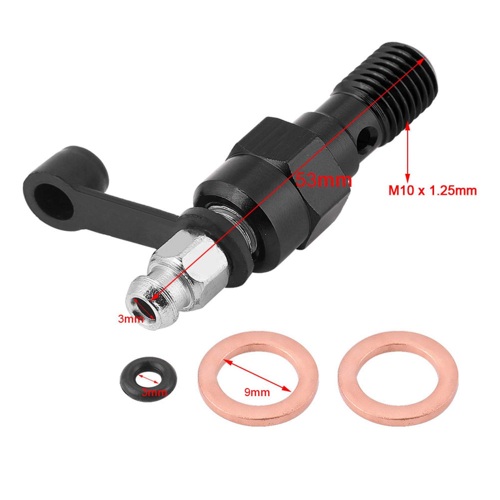 Vite Di Spurgo Freni Motociclo M10x1.0mm - In Alluminio Anodizzato Blu | Per Pinze Freno E Tubi - Foto 11