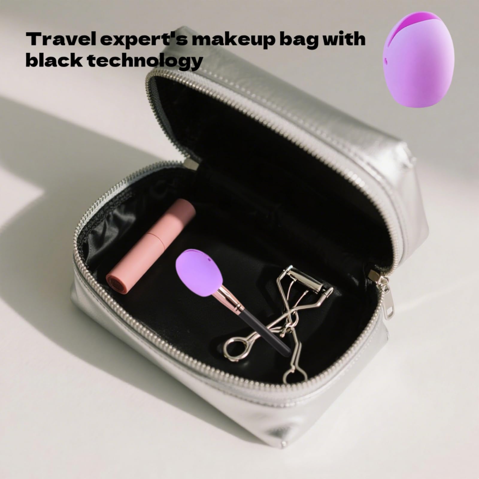 Lot de 3 protections réutilisables en silicone pour pinceaux de maquillage et rangement anti-poussière et voyage
