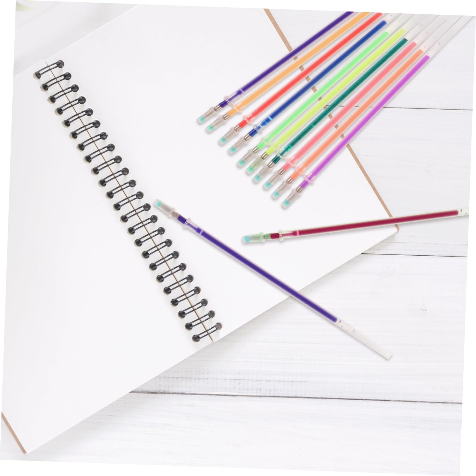 VILLCASE 5 Sätze Gelstift-mine Minen Für Kugelschreiber Stift Schreibmine Löschbare Gelstifte Schreibstift Ersatzminen Für Gelstifte Multifunktions-nachfüllpackungen Plastik 100 Stück * 5