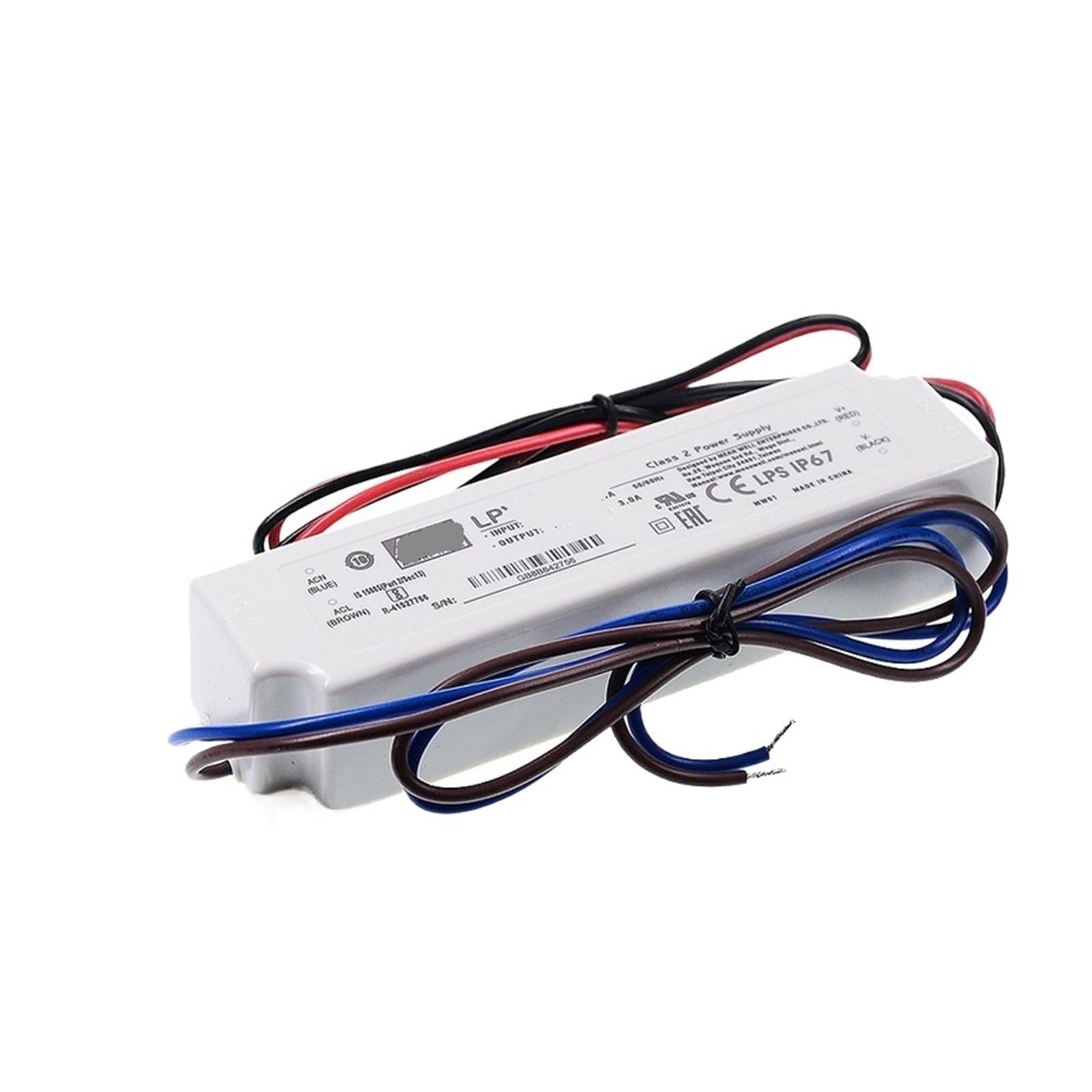 PWANUIGTE LPV35/150W Waterproof 5/12/15/24/36V Outdoor IP67 Regulated LED Switching Power Supply Driver(LPV-150-24)