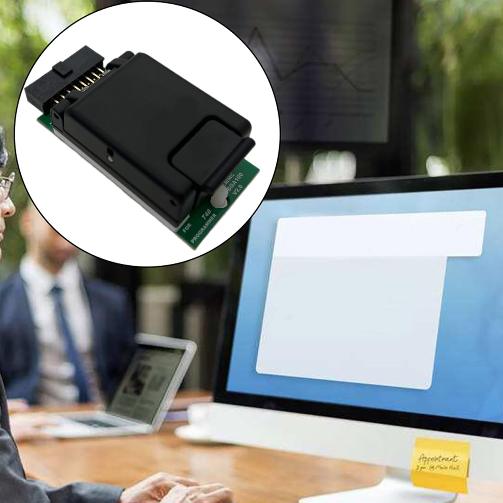 EMMC BGA100 Adapter IC Buchse für T48 Programmierer 2.0 Doppelkopf Sonden Halter BGA100 Adapterbuchse Professioneller Programmierer