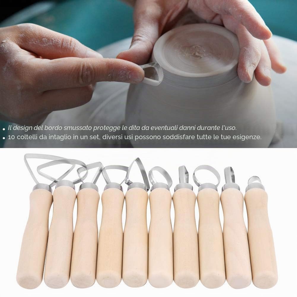 10Pezzi Set Di Strumenti Di Ceramica - Strumenti Di Scultura Di Argilla - Strumenti Di Modellazione Fai Da Te