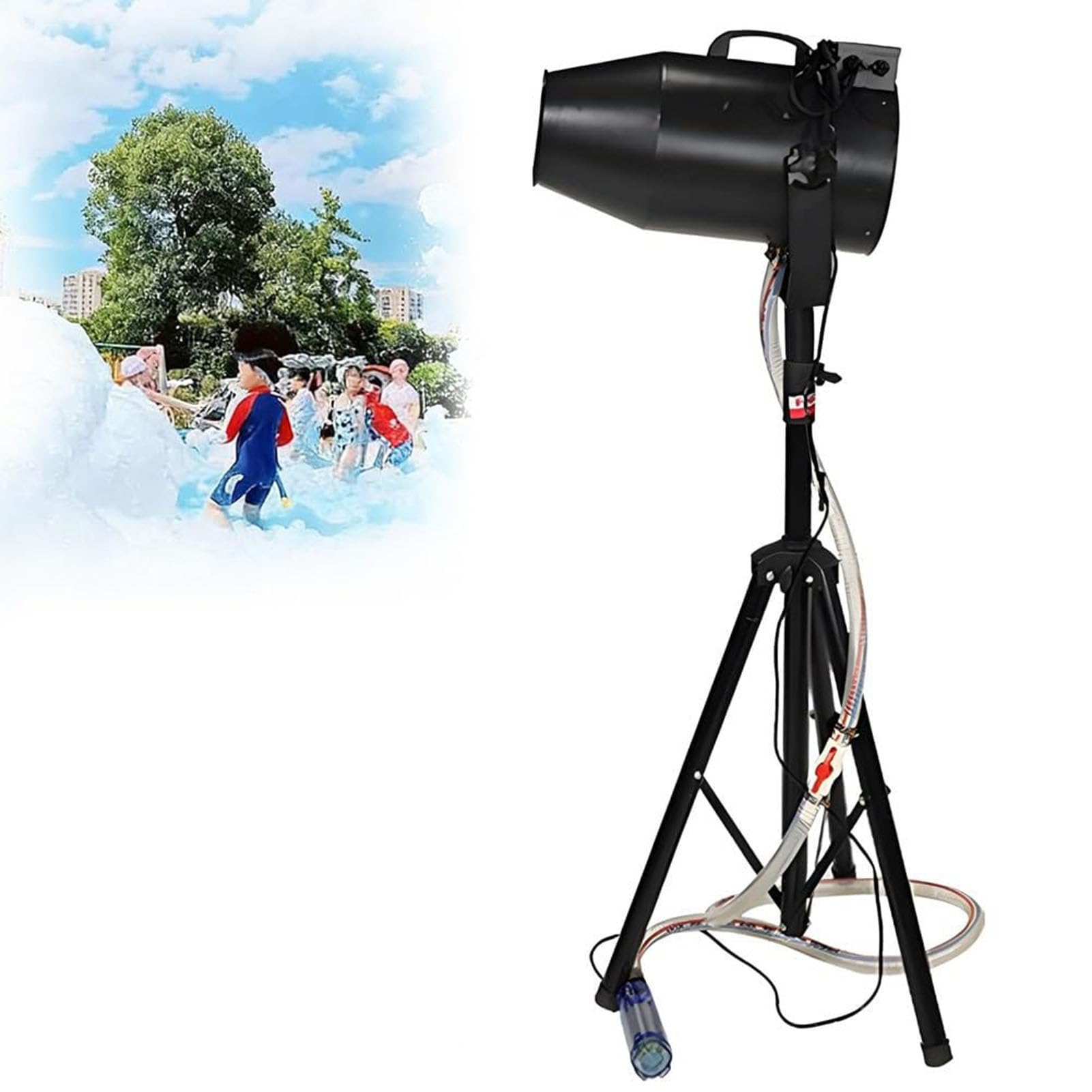Zpblwt A Large Stage Foam Machine, Djustable Ngle Stage Effect Jet Foam Machine With Water Pump Bout 3M Distance 80㎡ Re For Outdoor Pools, Birthdays Nd Events