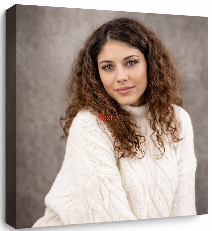 Star Online Personalised Suqare Canvas Photo Picture Frames Prints Wall Art - Birthday Gifts Home Décor For Living Room (20X20CM (8X8in))