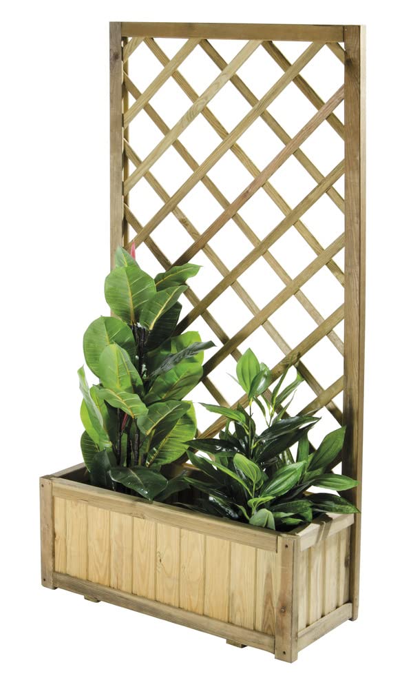 VERDELOOK Garden, Fioriera con griglia autoclavata 75x30x180 cm, per arredo Giardino