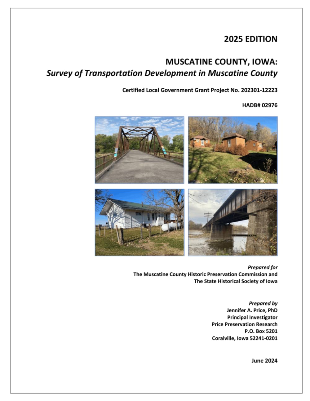 Survey of Historic Transportation Development in Muscatine County, Iowa
