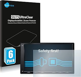 Savvies Screen Protector compatible with Atoto A6 PF 7 Zoll Protection Film Clear 6-Pack