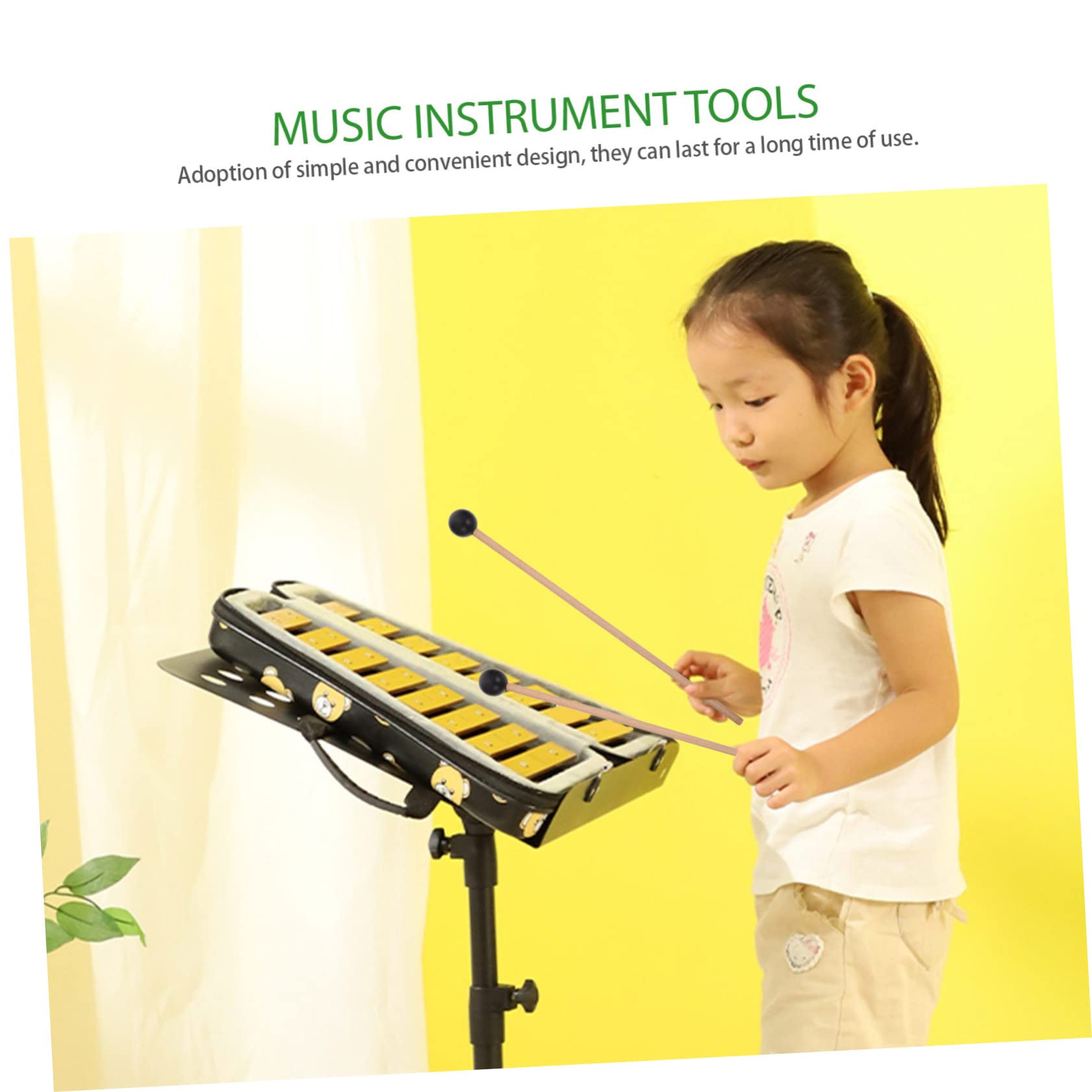 1 Set Mazos de Xilófono Xilófono Marimba Martillo Duradero y Ligero para Principiantes y Profesionales en Práctica de Percusión Musical