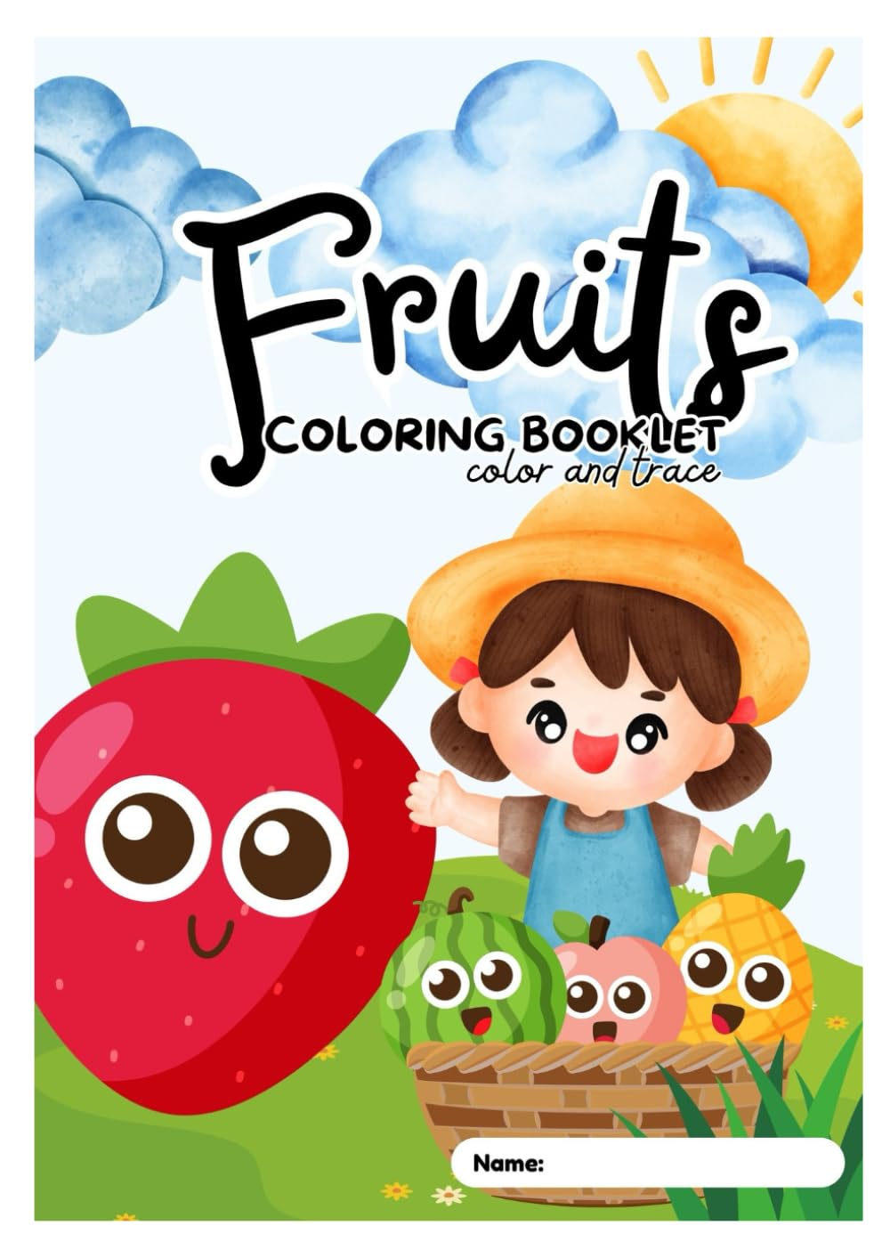 Fruits Coloring Booklet Color And Trace