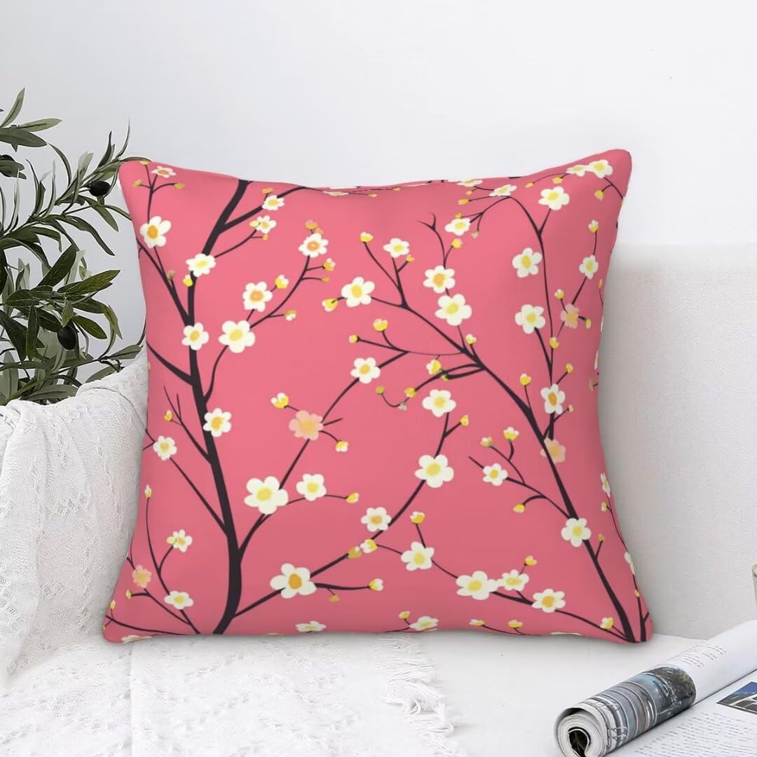 Federe Cuscini Divano 60x60 cm Set di 2 in Velluto Copricuscini Divano, Federe Cuscini Rosa Fiore Decorativi Cuscini per Divano, Federe Cuscino Divano per Soggiorno, Camera da Letto Room Decor -TR558