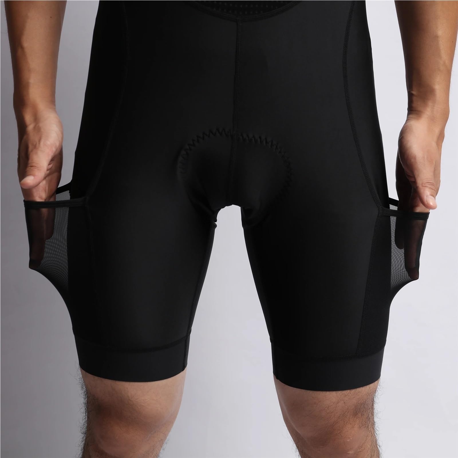 Culotte de ciclismo for hombre con tirantes y bolsillos, acolchado 4D, puños antideslizantes 5 cm Para Ciclismo(Red,L)