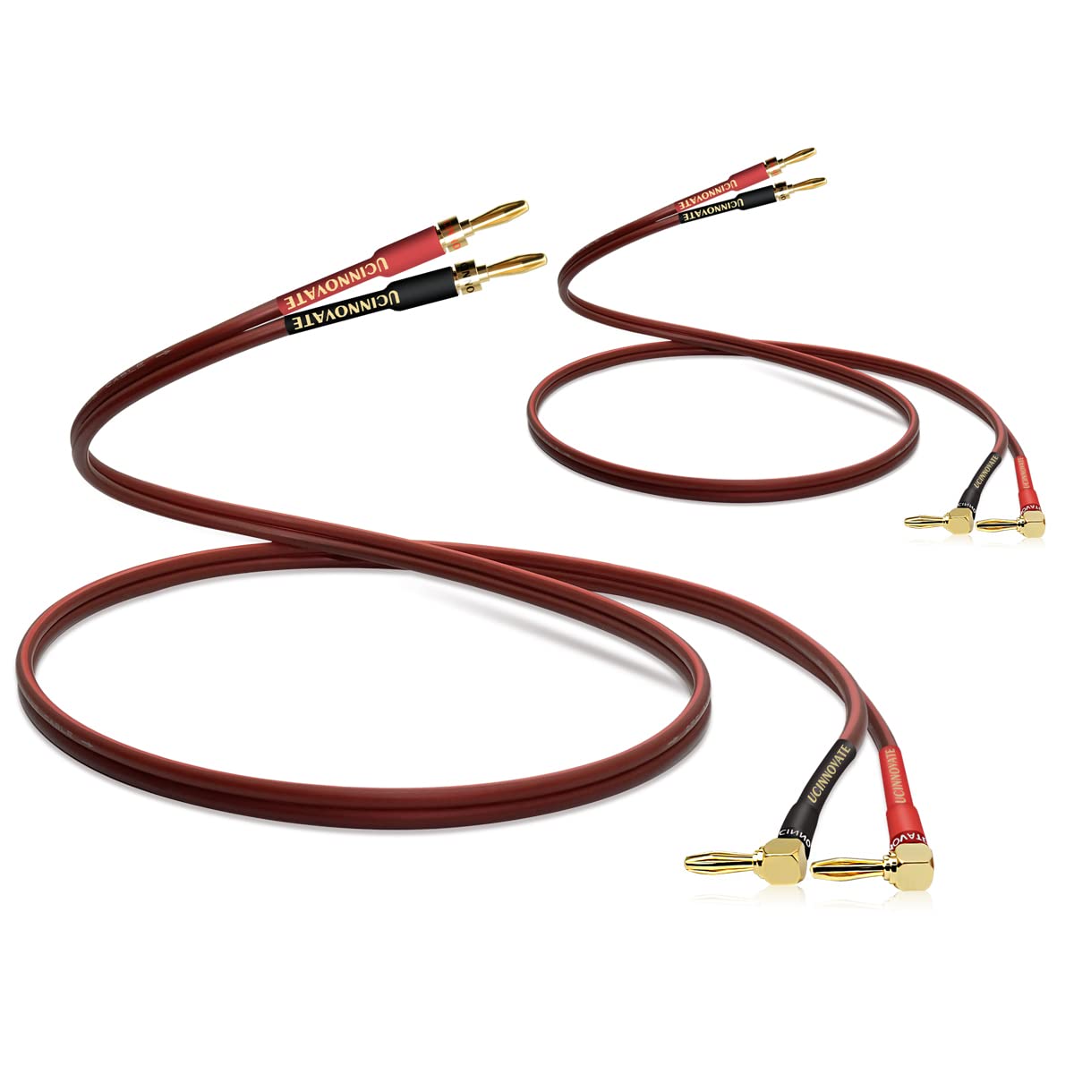 Bananenstekker naar RCA, Phono Banana luidsprekerkabel,Luidsprekerdraad RCA mannelijk naar banaanstekkers (2banaan) 4N OFC HiFi luidsprekerdraad (2M