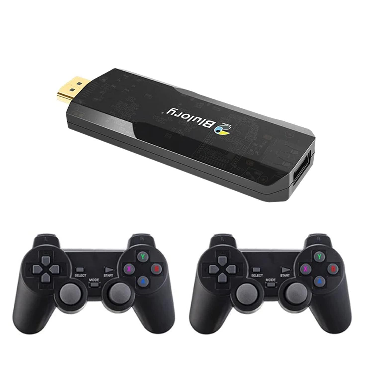 4K Smart Retro Game Console, 64GB, 2 Wireless Controllers, 6800+ Games, Black, TV Plug & Play, Retro Games, Unisex