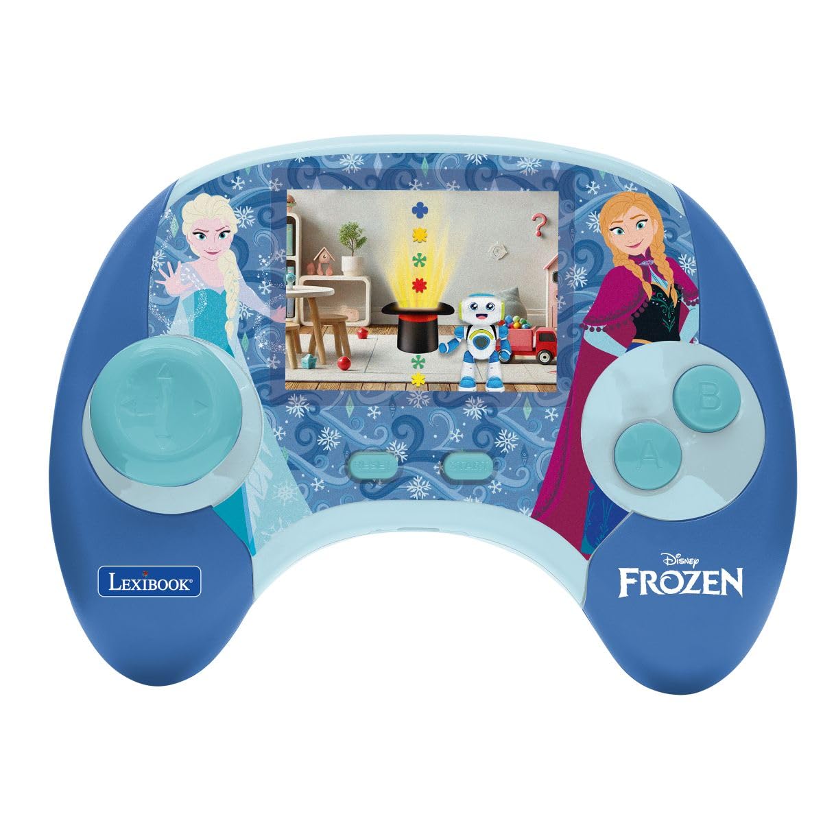 Lexibook, Die Eiskönigin, Power-Spielekonsole, JCG100FZi3LXB | Deutsch/Englisch, 100 Aktivitäten, 2,8-Zoll-LCD, wiederaufladbar, USB-C