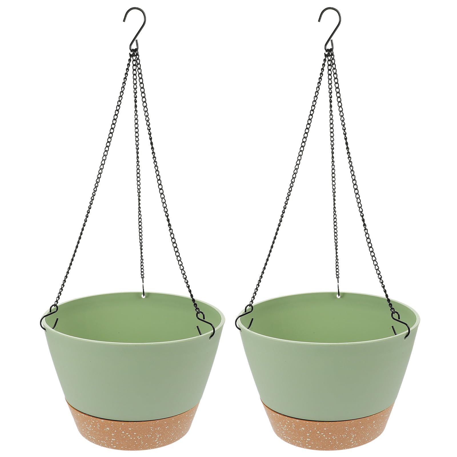 PACKOVE Pots de Fleurs Suspendus Support Suspendre Pratique Lot de 2 en Plastique pour Plantes, Jardinières Balcon Adaptées pour Extérieur