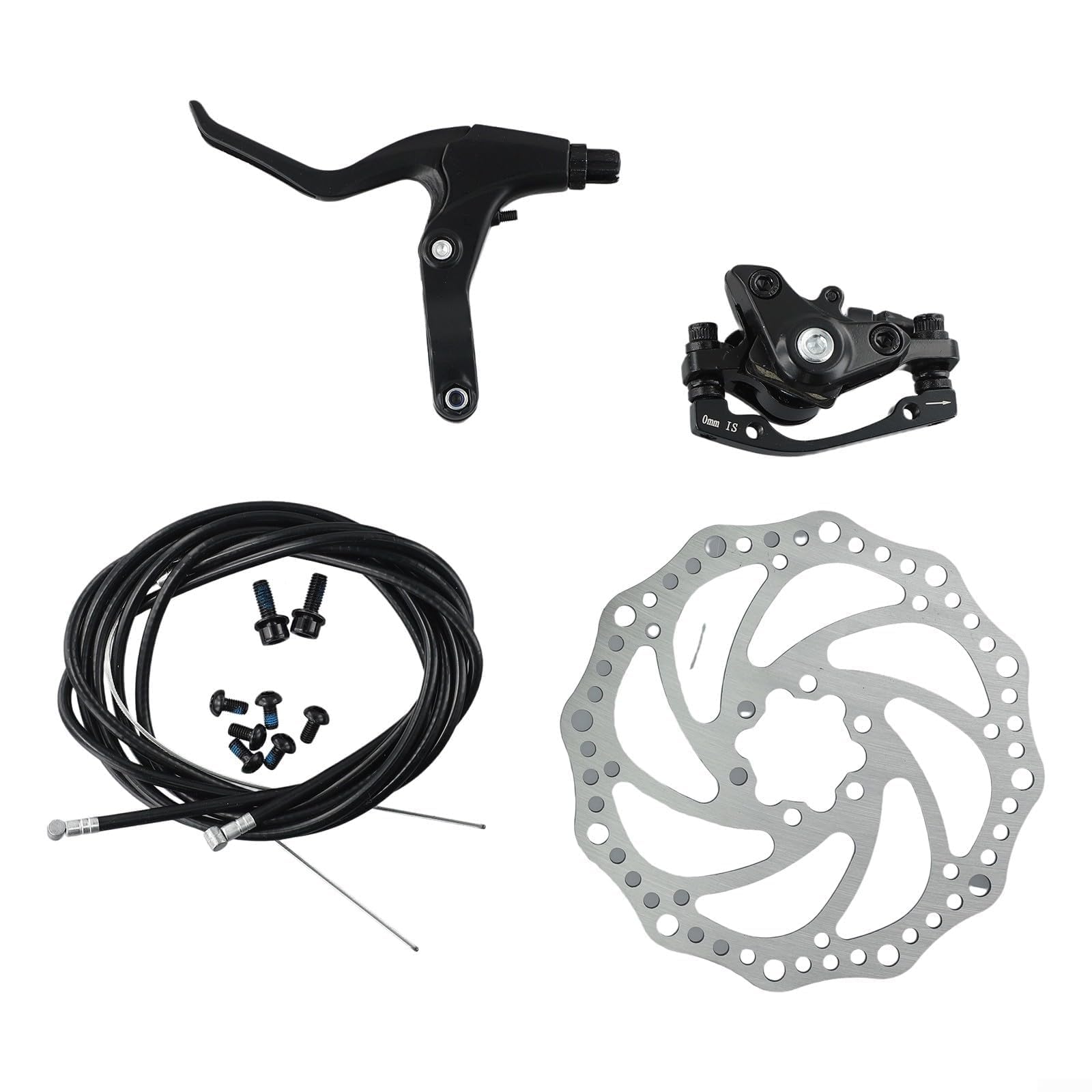 Frenos de disco mecánicos para mejorar el freno de bicicleta de montaña, configuración completa delantera y trasera con rotores de 160 mm