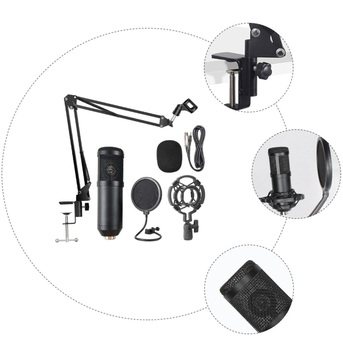 Microfono Condensatore USB Colore Casuale per e Podcast Microfono Professionale in Lega di Alluminio, Audio per Streaming e Gaming
