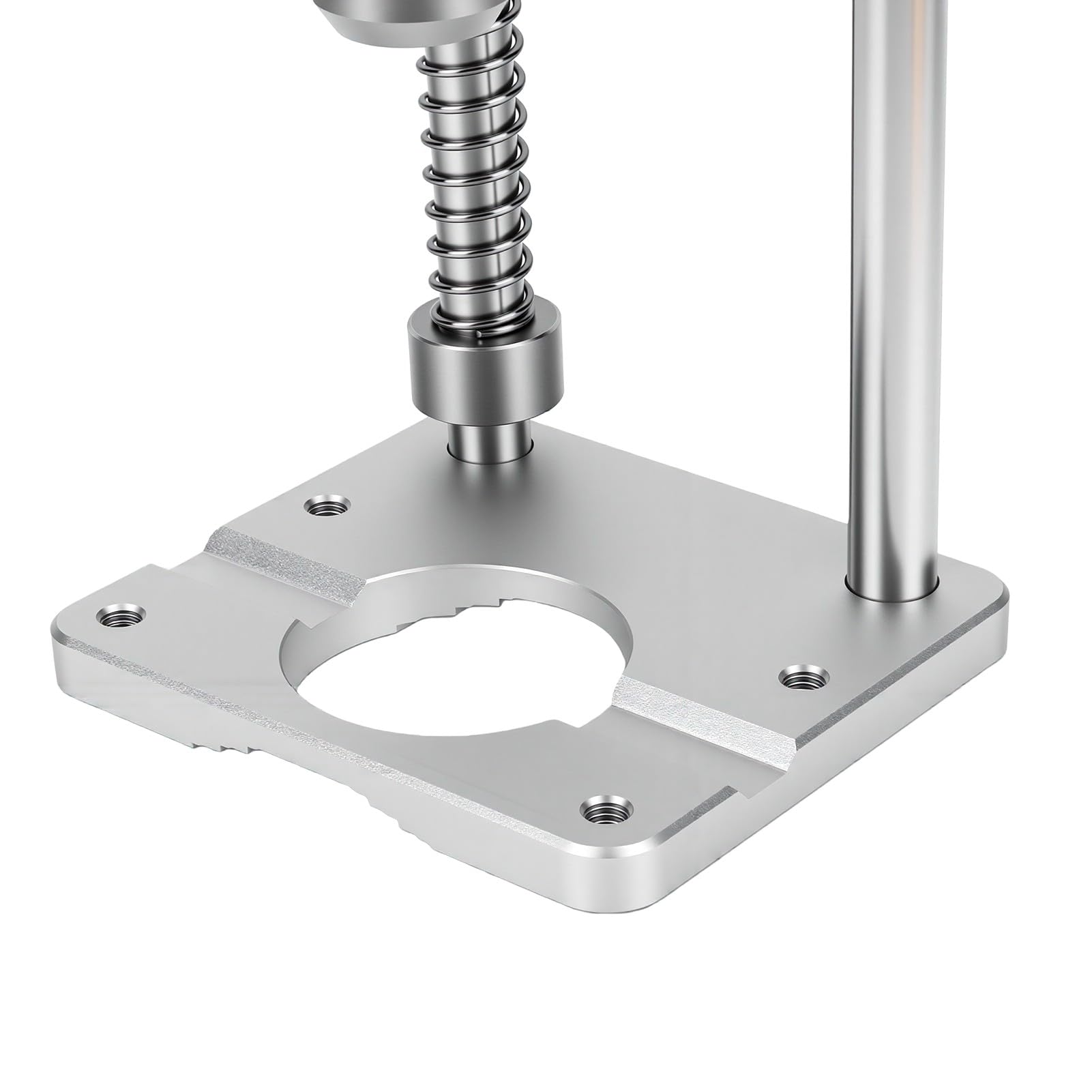 Eujgoov Guida per Trapano Portatile Supporto per Pressa con Corsa Regolabile da 3,8 Pollici Mini Supporto in Alluminio 6061 con di Foratura di Precisione con Mandrino da 3/8 24UNF