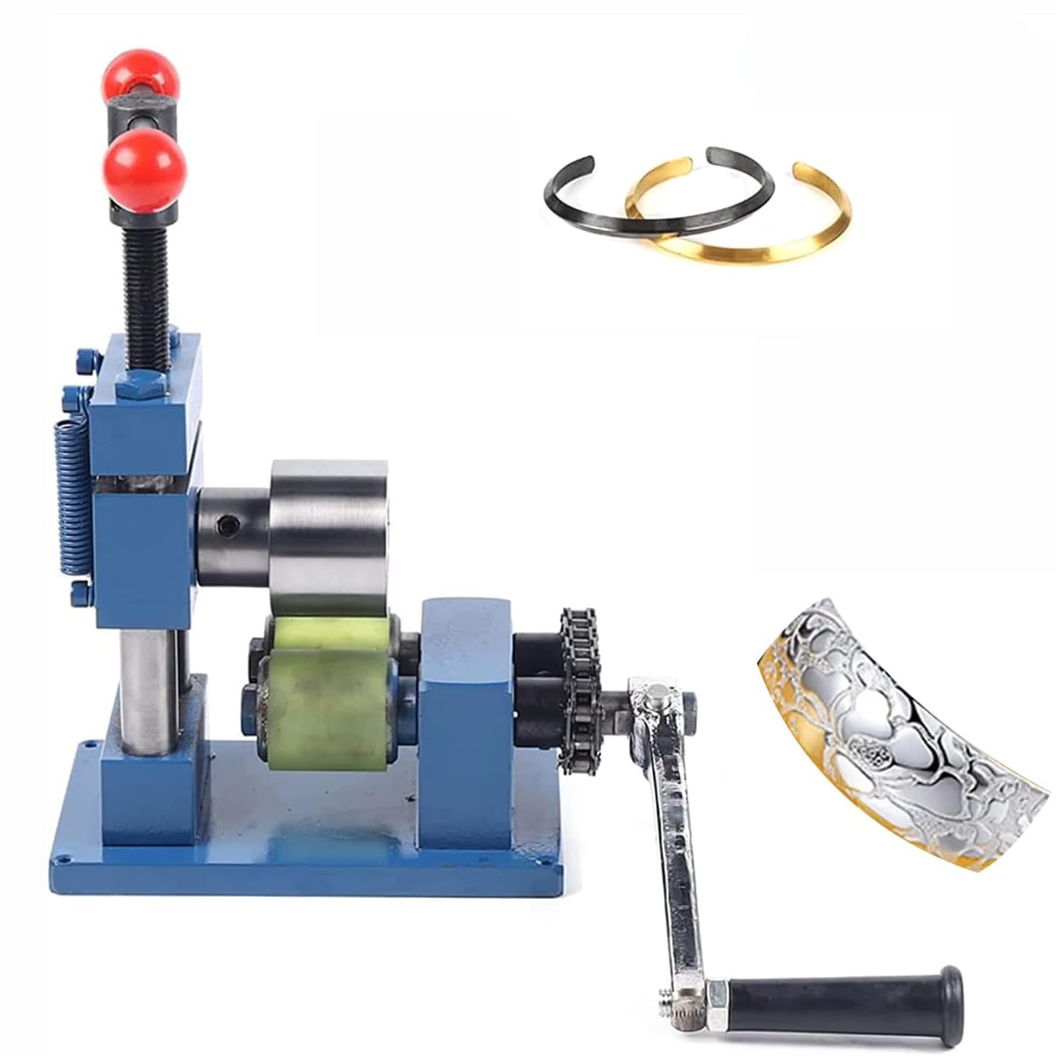 2 In1 Ring/Bracelet Bending Machine, Multi-Function Hand Crank Handmade Metal Earring Jewelry Press Brake Machine, Practical Processing Tools Kit Set Design and Repair