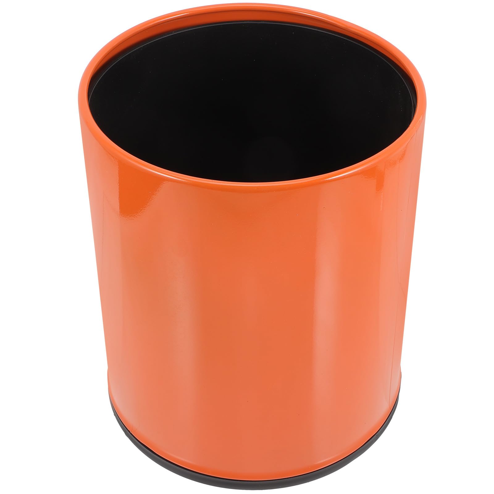 SHINEOFI Europäischer Müllbehälter aus Stabilem Kunststoff Feuerhemmend Modernes Design in Sonnenuntergangsorange Vielseitiger Papierkorb für Küche Bad und Büro Leicht zu Reinigen