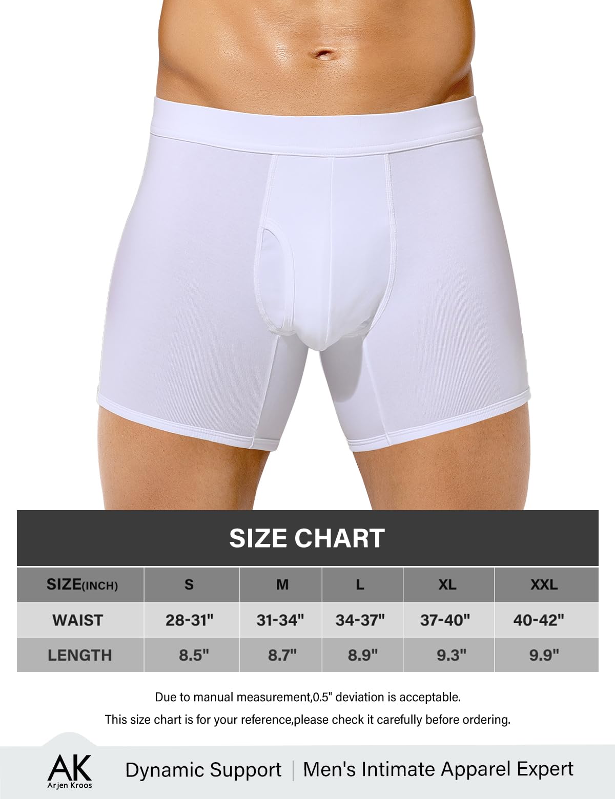 Arjen Kroos Calzoncillos Hombre Boxer - Abertura Funcional en la Entrepierma - Boxers Hombre Pack (Pack de 6)
