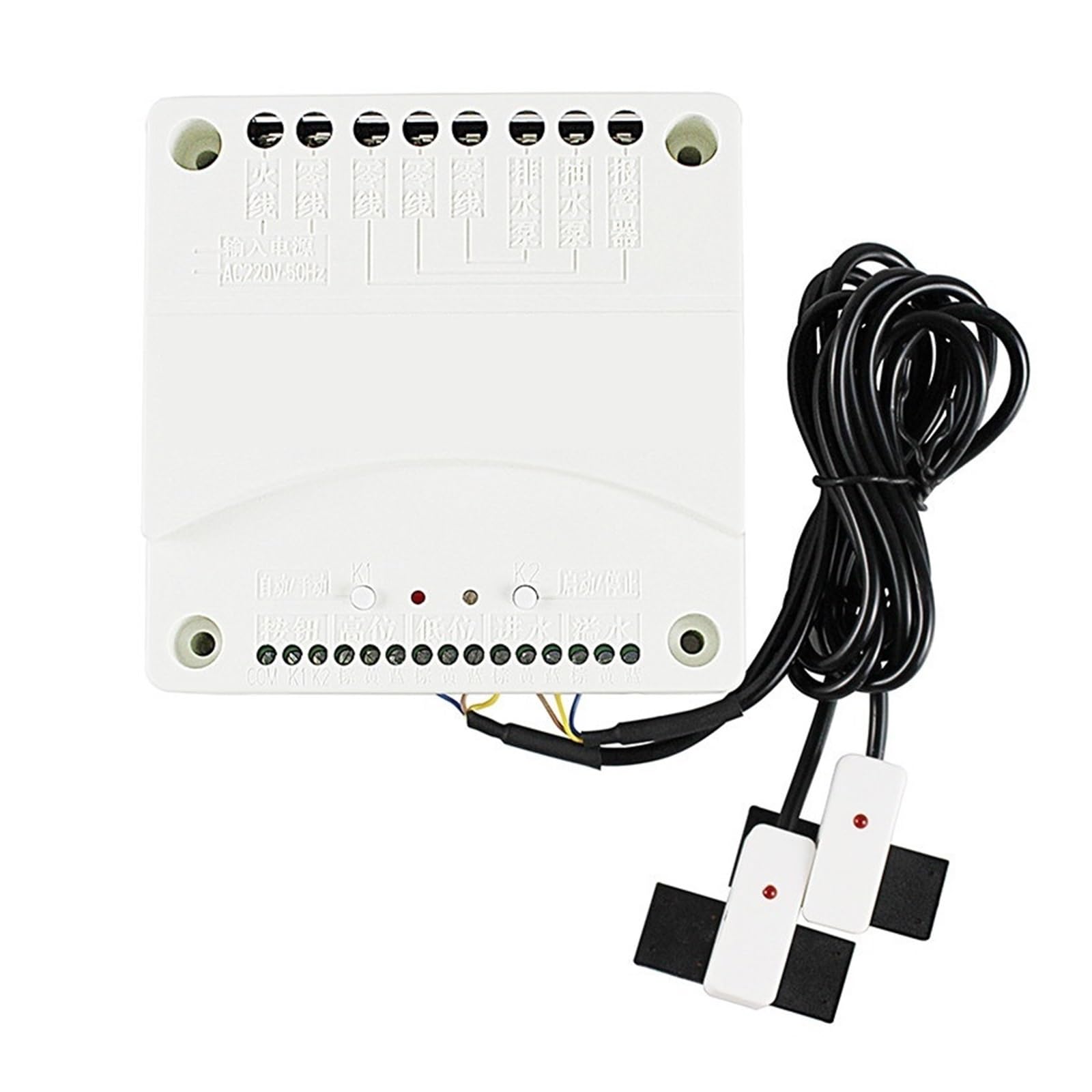 Sensore di livello acqua, XKC-C383 Regolatore automatico del livello del liquido di drenaggio del pompaggio 'acqua, controllori dei sensori di livello 'acqua opzionali(12v24v-3P overflow)