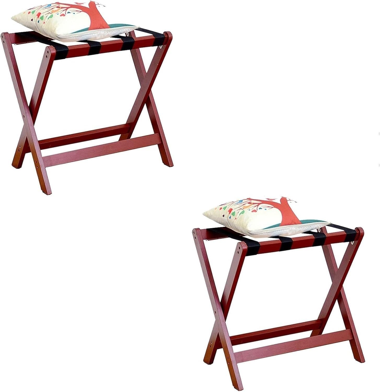 MSHGSKU Luggage rack Luggage Stands for Suitcases Foldable - Suitcase Stand, Suitcase Stand with Nylon Straps Luggage Storage Rack