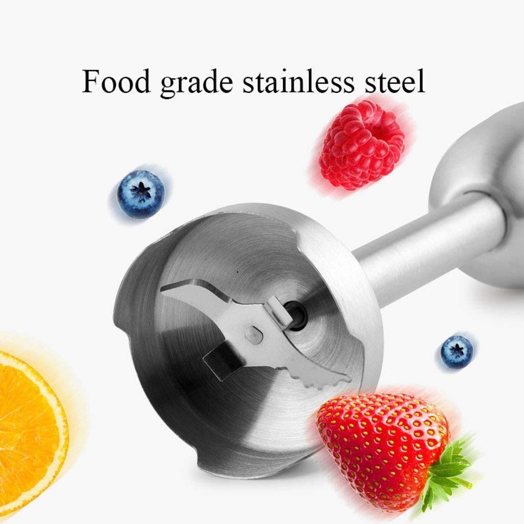 Blender Mano, 600W, Blender Stick de 2 velocidades, Blender de Acero Inoxidable 304, batidor de Huevo, Jugo/Carne picada/Revuelva/Fideos