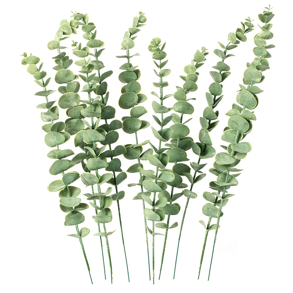 Buy VANTREE 16"Tall Real Touch Artificial Eucalyptus Leaves Stems,10 PCS Eucalyptus Faux
