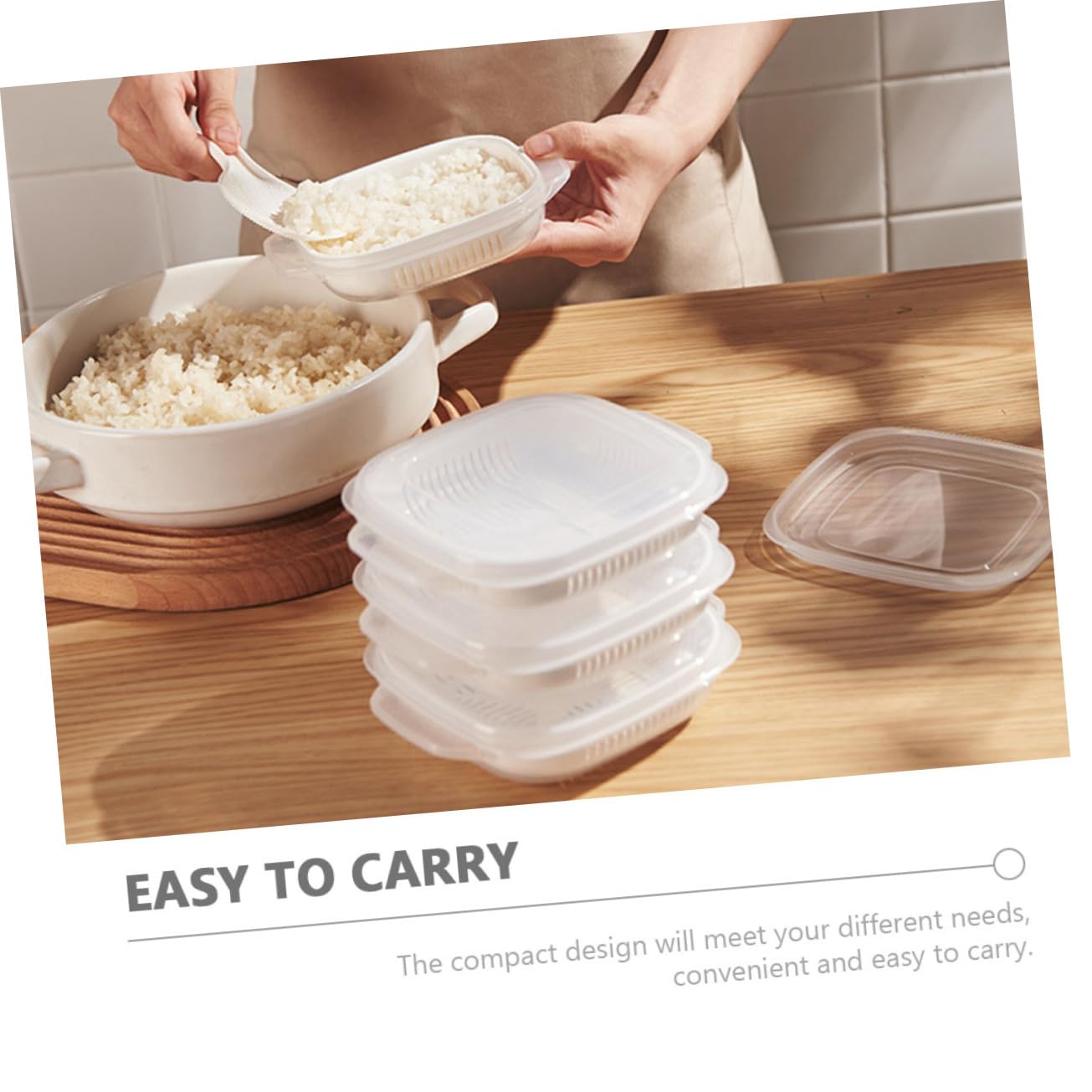 5 Set Scatole Per Pranzo Micronde Vassoio Vapore Resistenti Per Conservazione E Riscaldamento Facile 2 Pezzi*5
