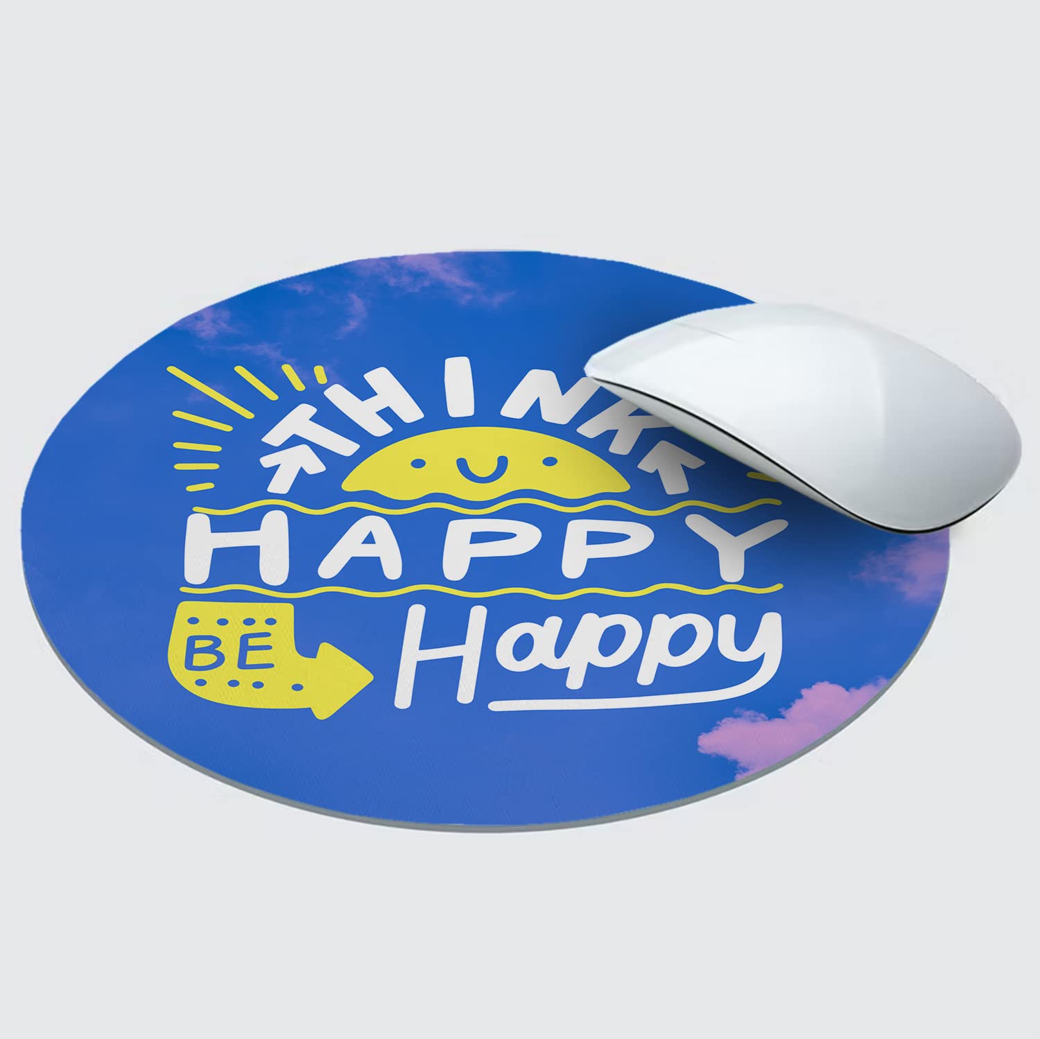PAPER PLANE DESIGN Anti Skid Mouse Pad for Desktop and Laptop Computer (Round , Size- 20 cm ) s47