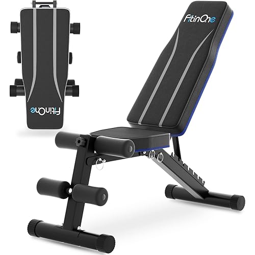 Adjustable Folding Weight Bench for Home Gym, 660 lbs Capacity Multi-Functional Workout Bench Sturdy Durable for Full Body