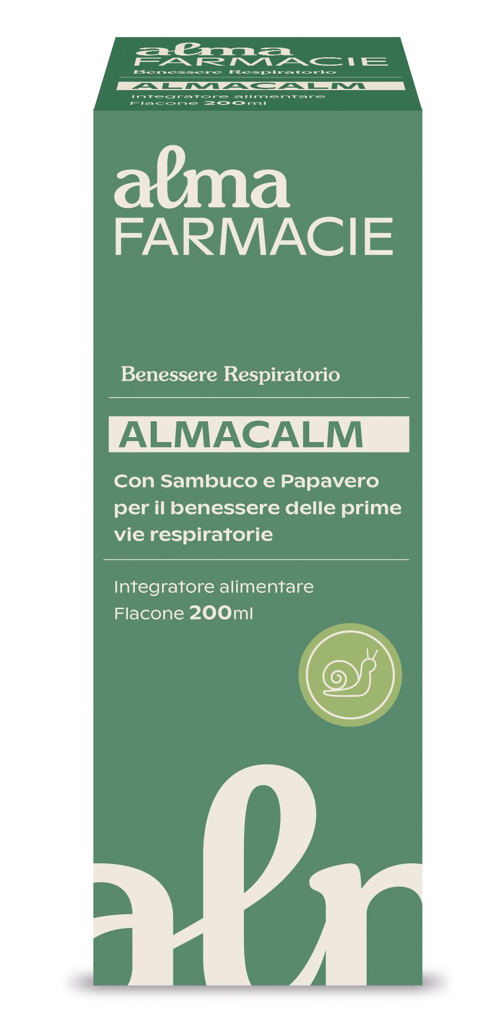 AlmaCalm Alma Farmacie, Sciroppo per Tosse ad Azione Lenitiva, Con Ingredienti Naturali, Malva, Sambuco e Papavero, Anche per Bambini, Bassa Concentrazione di Zuccheri, 200 ml