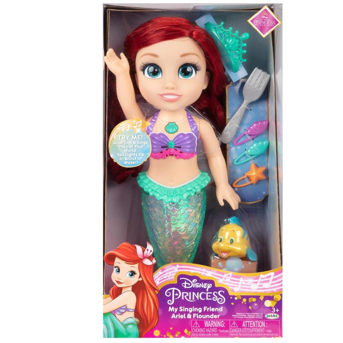 Disney Bambola Ariel My Singing Friend delle Principesse, alta 35 cm, canta e pronuncia oltre 10 frasi ispirate alla storia. Include accessori per un gioco ancora più divertente