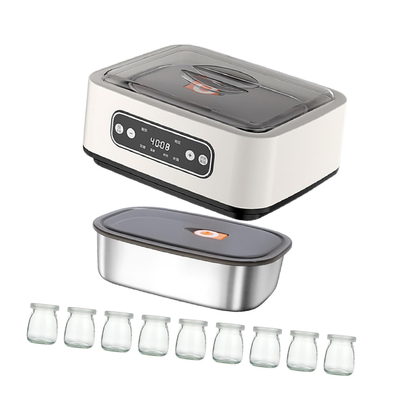 Sharplace Fabricante de Yogurt eléctrico multifunción Temperatura Constante Calentamiento de Acero Inoxidable, con Taza