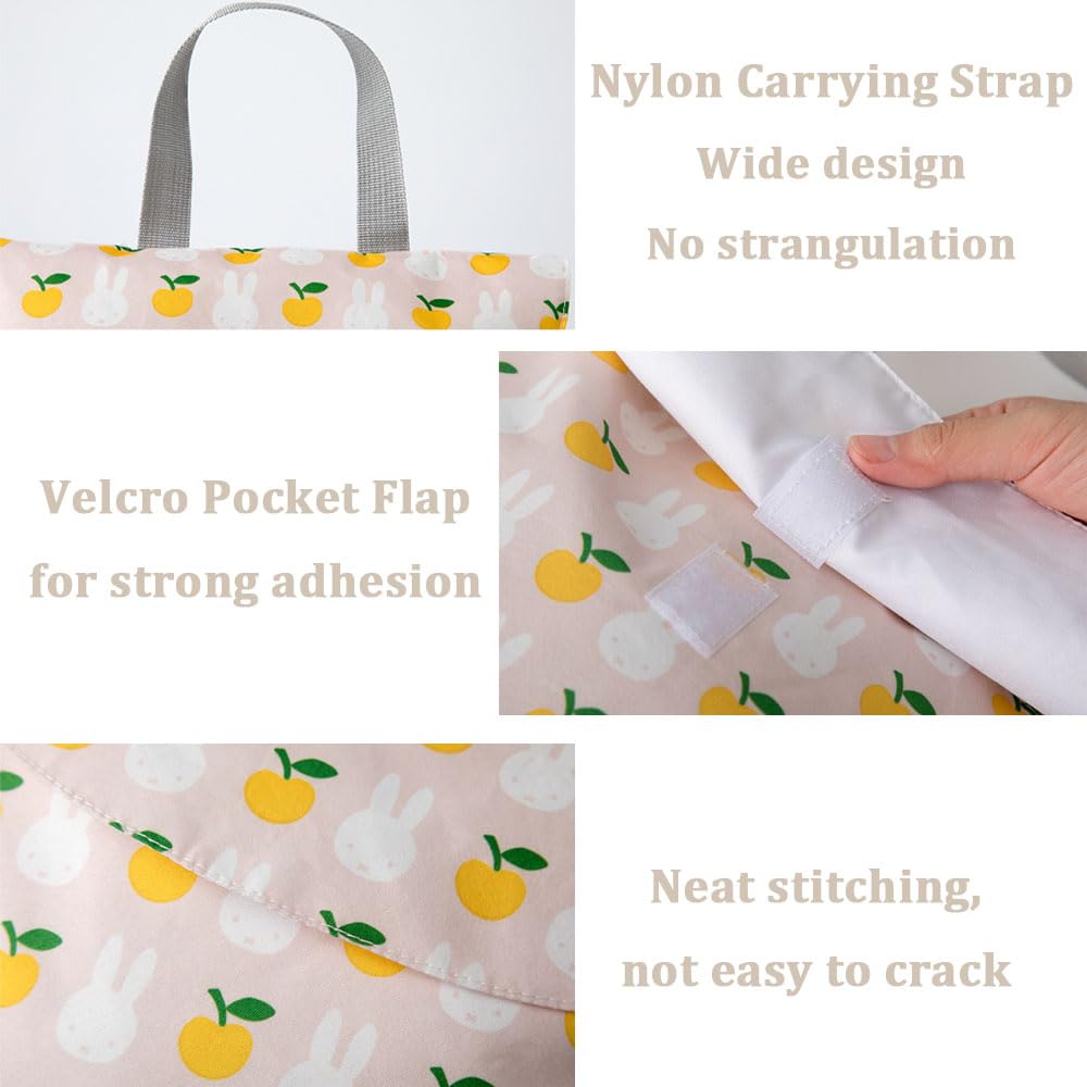 Oaygat 2Pcs Wet Dry Bags for Baby Cloth Diapers Waterproof Diapers Organiser Bags Nappy Bags for Cloth Reusable Washable Cloth Diaper Bags Wet Bags with Handle for Baby Items Portable Baby Diaper Bags - Image 2