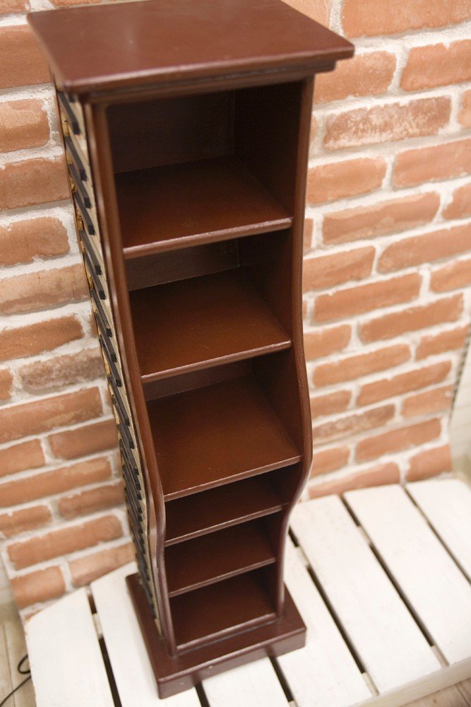 Amazon.co.jp: Antique Item [Piano Keyboard CD Holder] (Brown