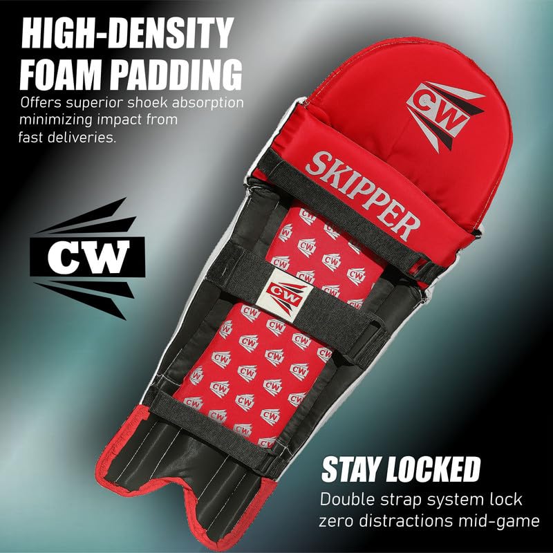 Image of CW Max Batting Cricket Kit|Protection Pads Gloves Set |Protection Gear Shock Absorption Comfort Performance Cricket Pads|Gloves Combo Match Guards Gloves |Batting Pads Gloves Arm Guard SB Red