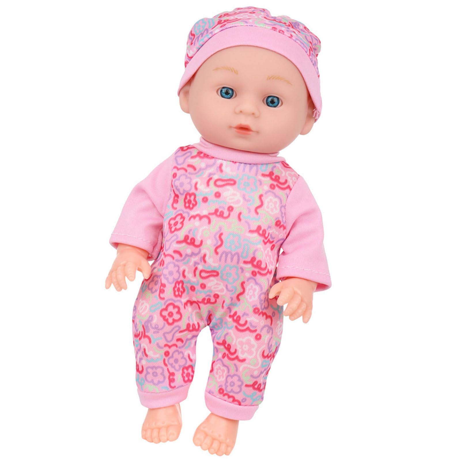 HGENAHGTF 9inch Reborns Simulation Caucasian Doll for Toddler Baby Dolls with Jumpsuit Kids Role Playing Game Toy Birthday Gift Reborns Toy for Children New Parents