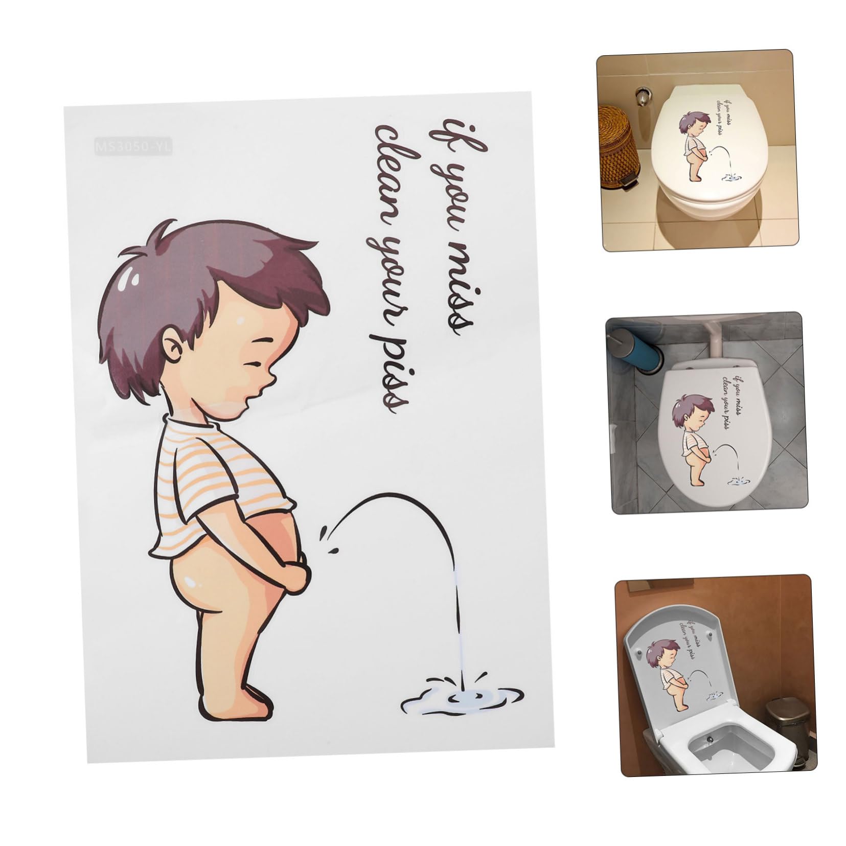 HOMSFOU 10blätter Lustige Toiletten-sitz Aufkleber Für Mädchen Selbstklebende Wanddekoration Mit Spruch Wenn Verfehlst Putze Deinen Piss Für Und Badezimmer