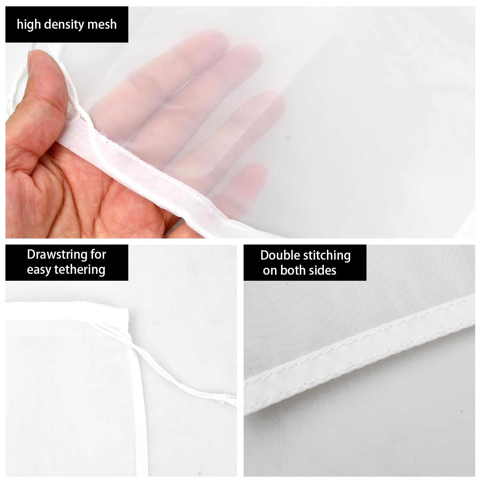 Lot De 2 Sacs Filtrants En Nylon De 20 X 30 Cm Pour La Fabrication