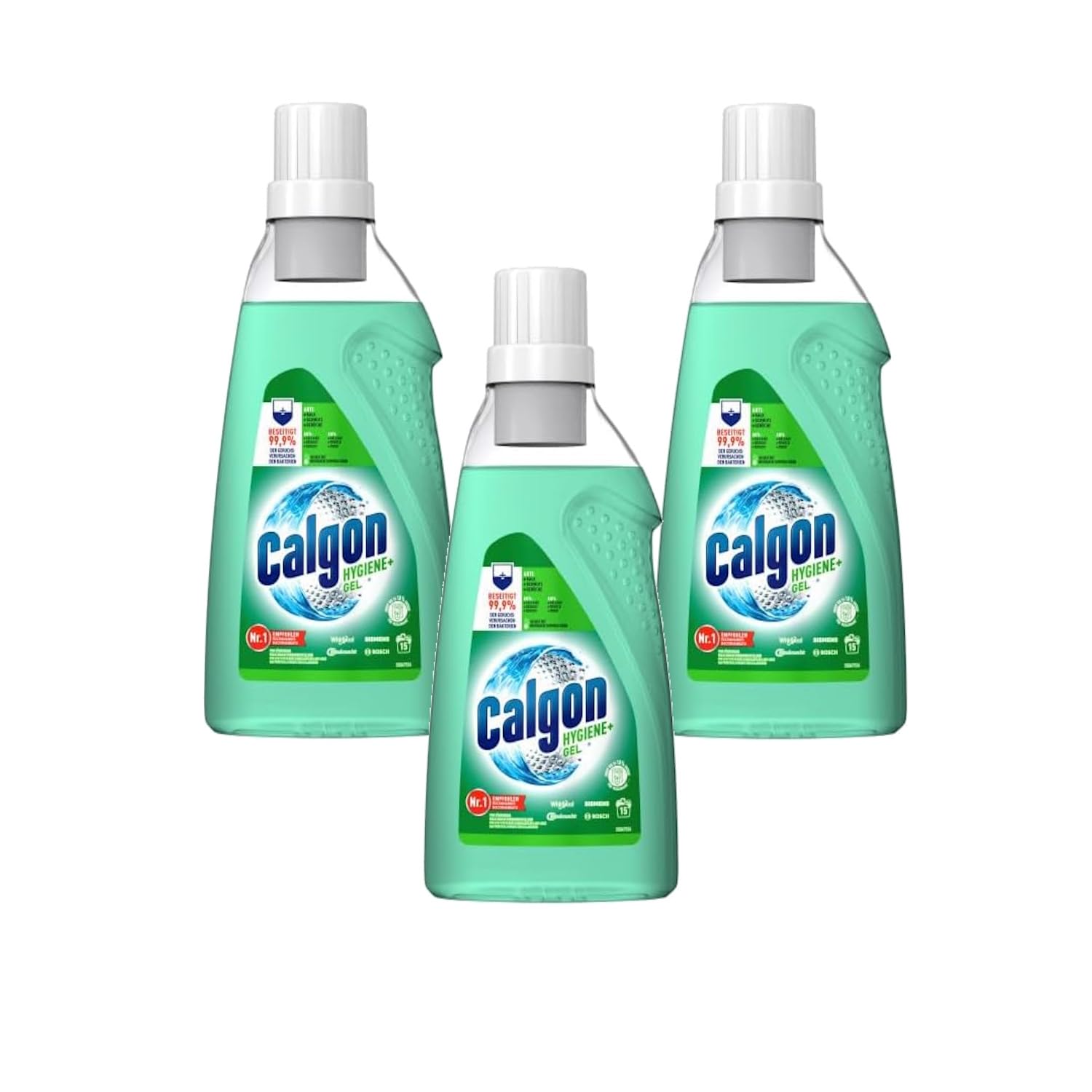 Calgon Hygiene+ Gel - Antibakterieller Wasserenthärter für die Waschmaschine 3er Pack (3 x 750ml)