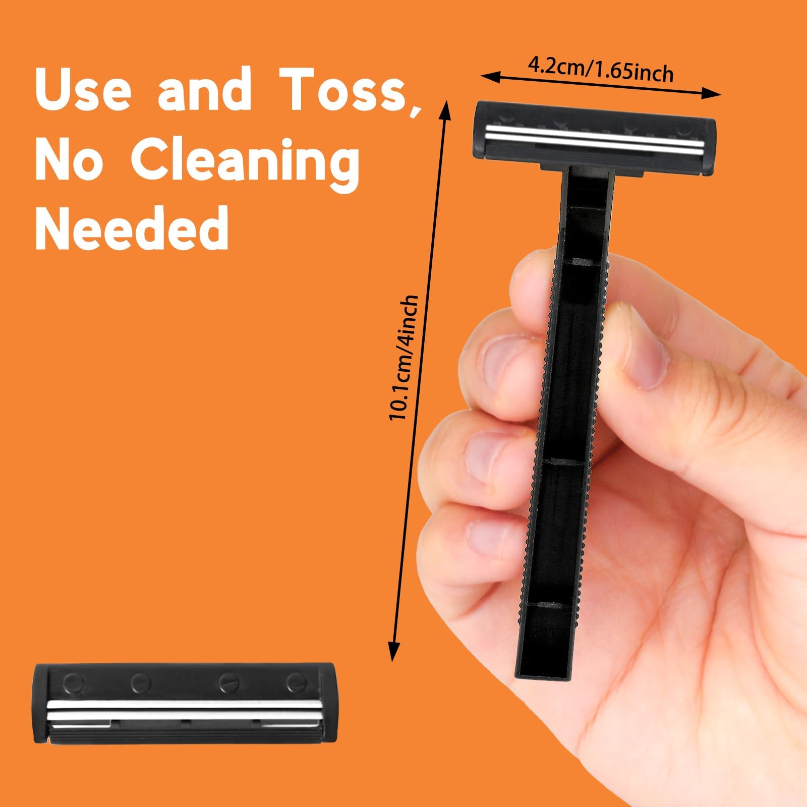 CXYARY Black Disposable Twin-Blade Razors with Safety Caps