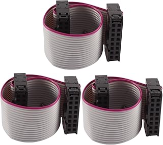 Aexit Hard Drive Computer 10cm Feamle IDC 16 Pin Extension Flat Cable Serial Cables 3 Pcs