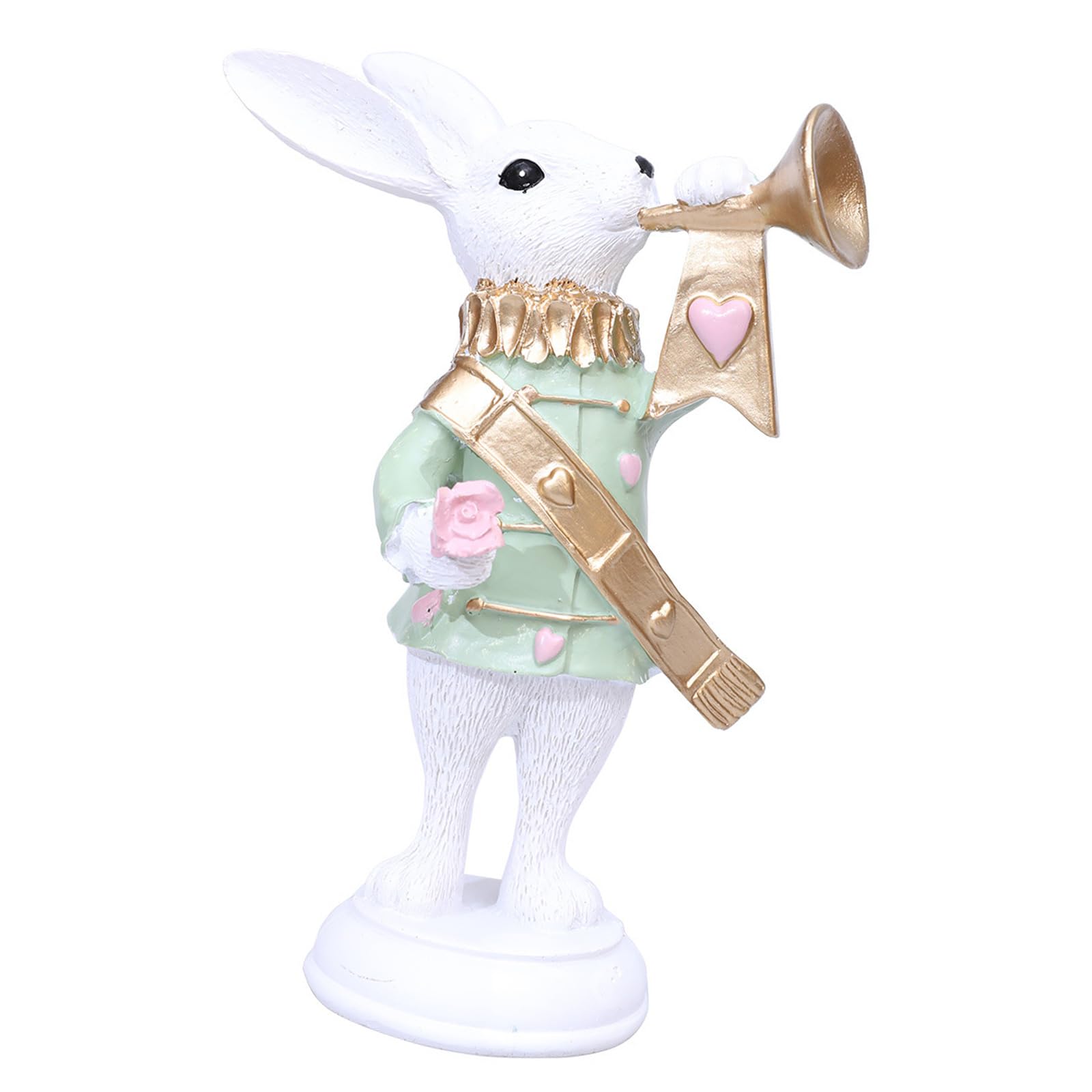 Tsophreniq Intricate Easters Rabbits Wand Tabletop Display Ornament Designed for Homeowner Seek Unique Seasonal Decorations Resin Home Decors